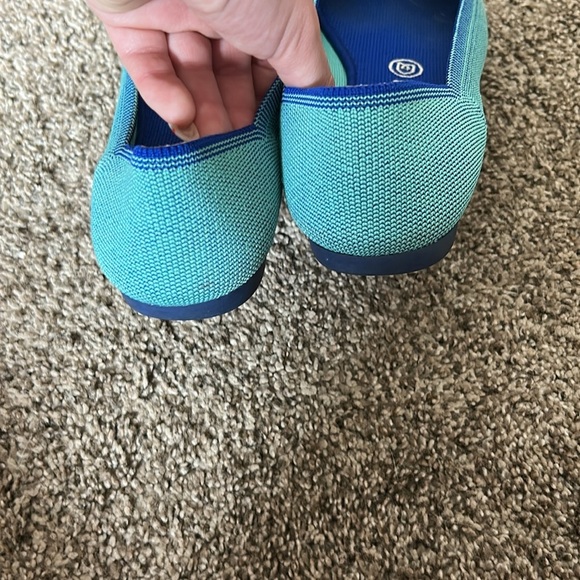 Rothy's Aquamarine Point Retired Flats Rare - Picture 4 of 5